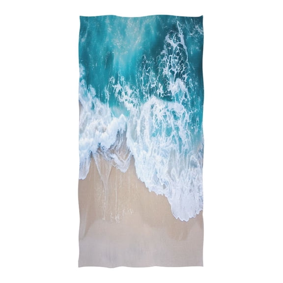 Oversized Beach Towel Extra Large Absorbent Microfiber Bath Towels Soft Quick Drying Beach and Waves 74"x37"