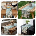 thumbnail image 2 of White Floral Table Runner 13x36 inch Magnolia Plant Leaf Cotton Linen Dining Table Runner Ideal for Dresser Kitchen Coffee Tables - Machine Washable, 2 of 9