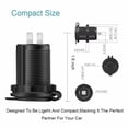 thumbnail image 3 of Cigarette Lighter Socket Waterproof LED Indicator 12V Power Outlet for Car Marine Boat Motorcycle Rv Truck ATV, 3 of 7