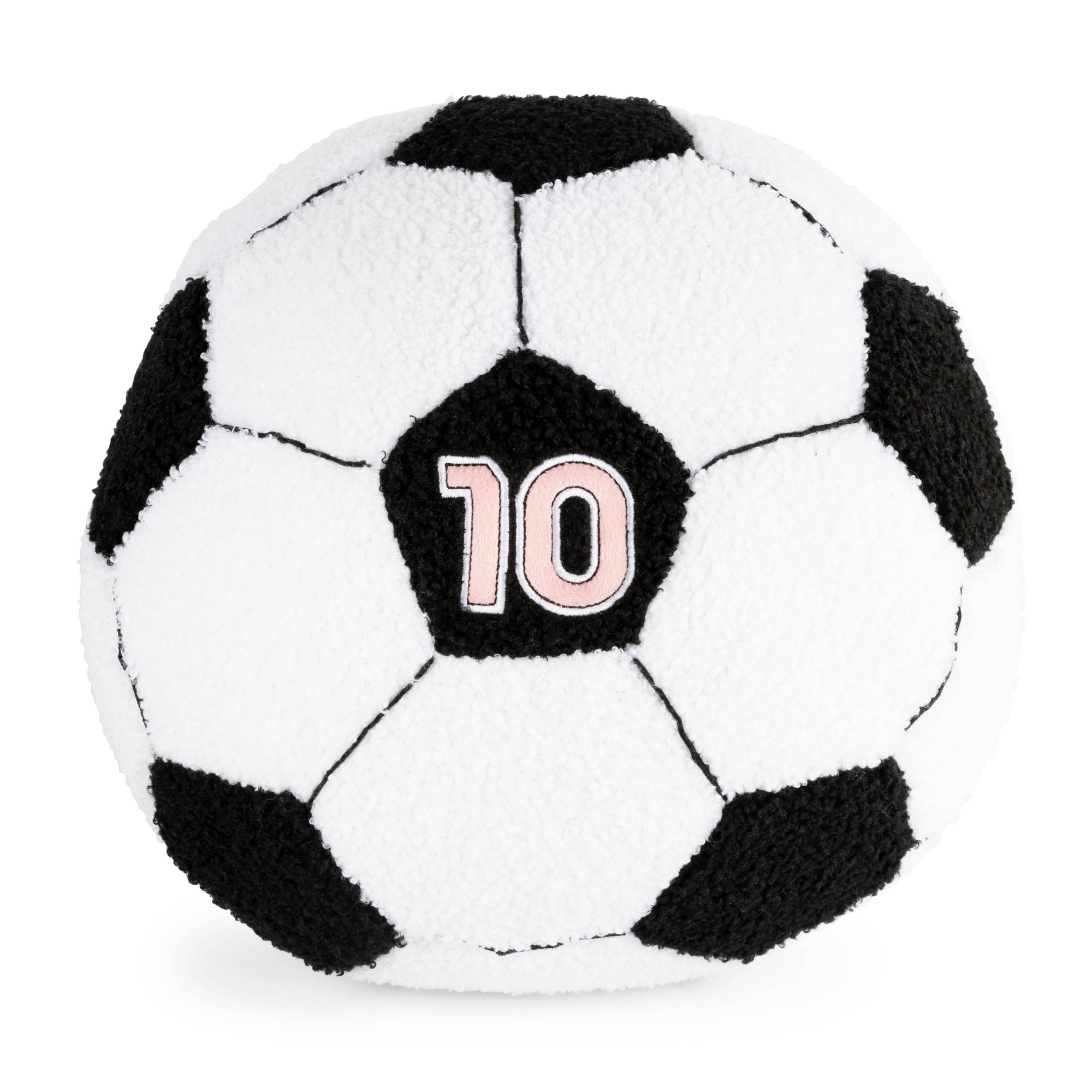 Messi 12" Soccer Ball Pillow Buddy, Polyester, Black & White, Messi