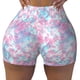 thumbnail image 2 of Fotbe Tie Dye Shorts Sin Costuras – Shorts Deportivos de Cintura Alta para Mujer, Elásticos para Gimnasio, Yoga, Running o Ciclismo-Large, 2 of 8