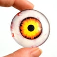 thumbnail image 4 of Nightmare Clown Yellow and Orange Glass Doll Eyes, 4 of 8