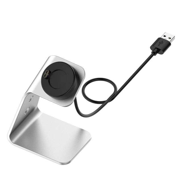 Soporte magnético para base de carga para reloj Garmin Fenix 6 Puerto izquierdo plateado