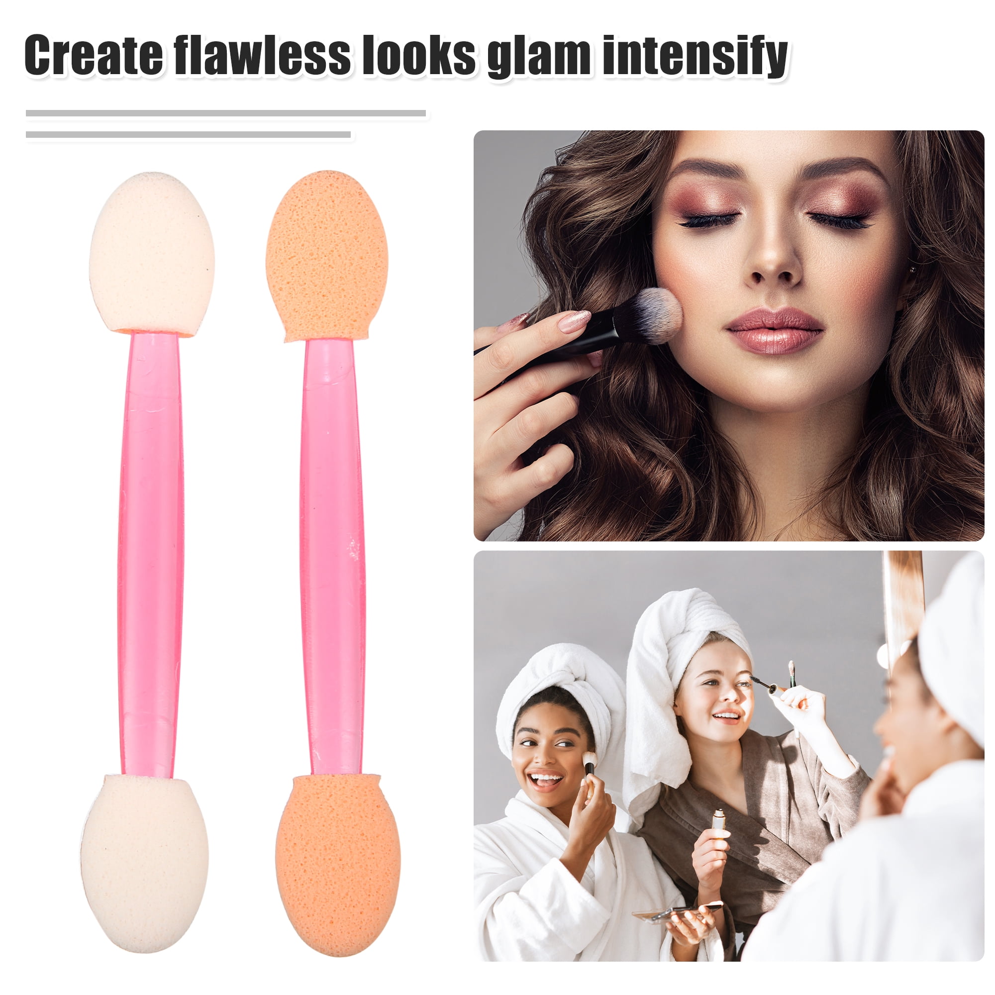 Unique Bargains 25 Pcs Dual Sides Eye Shadow Sponge Applicators