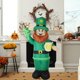 thumbnail image 3 of Duende Inflable Del Día De San Patricio De 4 Pies Con Luces LED Preiluminadas Con Sombrero De Trébol Verde, Decoración De Patio, 3 of 7