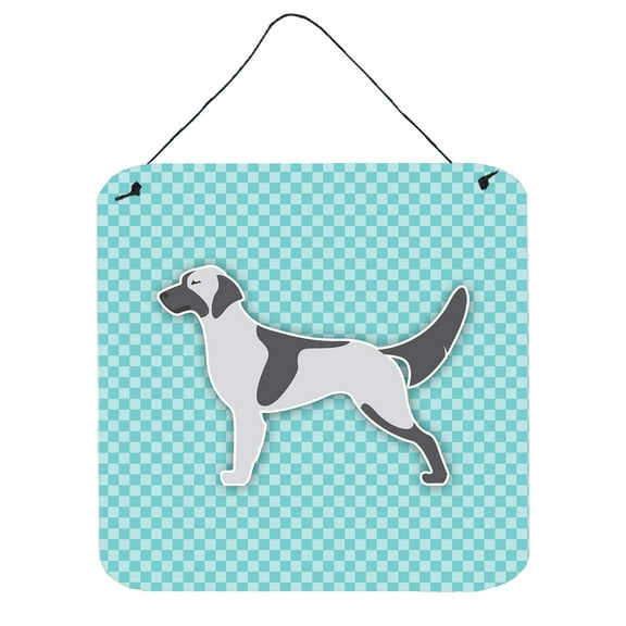 Carolines Treasures BB3681DS66 English Setter Checkerboard Blue Wall or Door Hanging Prints