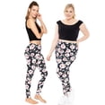 thumbnail image 2 of Stretch Is Comfort Women's Oh so Soft Leggings Red Black Stripes 2X, 2 of 7
