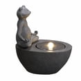 thumbnail image 3 of LED de poliresina Fountain Hi-Line Gift Ltd para meditar con forma de rana, 3 of 7
