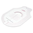 thumbnail image 3 of Shisuyan Gauge Sewing Proofing Curve Ruler Plastic Pink 1Pcs 7.9X5.3X0.04In, 3 of 9