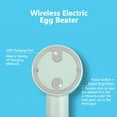 thumbnail image 3 of TOP-MAX Household Electric Egg Beater Rechargeable Mini Handheld Egg Beater Portable Handheld Electric Mixer (Green), 3 of 8