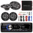 thumbnail image 2 of Lightning Audio By Rockford Fosgate LA1500BT MP3 Bluetooth Stereo Receiver Bundle Combo With 2x Crunch 6.5" Inch & 2x 6x9" 3-Way Black Coaxial Speaker + 1000 Watt Amplifier + Enrock Amp Install Kit, 2 of 7