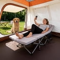 thumbnail image 6 of SLSY Oversized XXL Camping Cot with 2" Memory Foam Mattress, Upgraded Padded Folding Cot Bed with Carry Bag, Portable Sleeping Cot for Camping, Travel, Beach & Hiking, 6 of 7