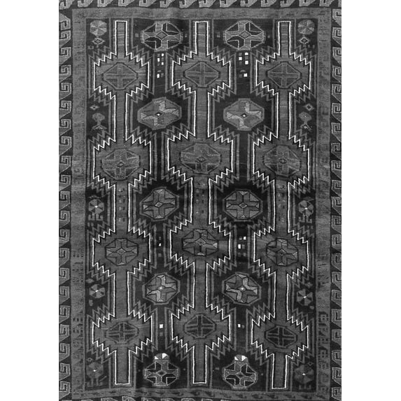 Ahgly Company Indoor Rectangle Persian Gray Traditional Area Rugs, 3' x 5'
