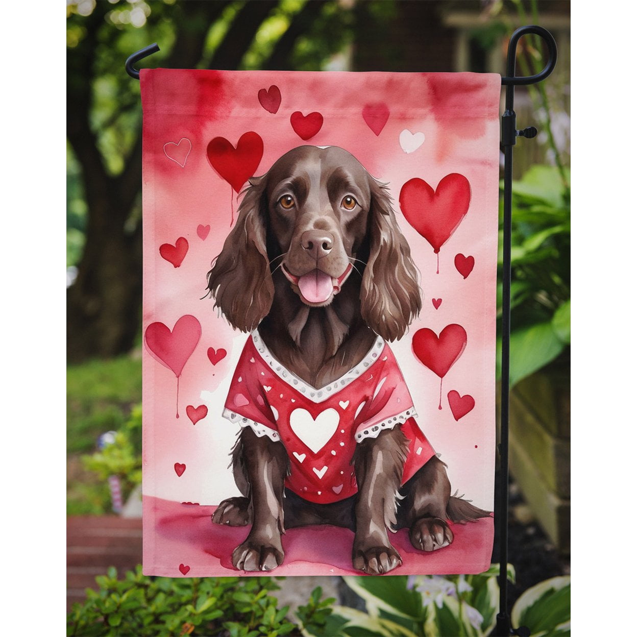 Boykin Spaniel My Valentine Garden Flag 11.25 in x 15.5 in