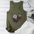 thumbnail image 5 of Fartey Scoop Neck Camis Top for Women Trendy Graphic T Shirts Slim Fit Summer Sleeveless Shirts 4th of July Patriotic Shirts Soft Stretch Workout Tank Tops Army Green M, 5 of 6