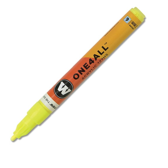 MOLOTOW 2mm Fine Tip Acrylic Pump Marker Neon Yellow Fluorescent