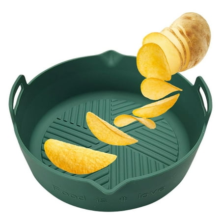 

Fovolat Air Fryer Silicone Pot Reusable Silicone Air Fryer Tray Food Safe Air Fryers Oven Accessories Easy Cleaning Air Fryer Basket Air Fryer Oven Accessories Baking Pans Dishwasher Safe beautiful