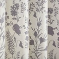 thumbnail image 2 of Exclusive Home Silhouette Floral Light Filtering Grommet Top Curtain Panel Pair, 54"x96", Dark Grey, Set of 2, 2 of 7