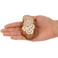 thumbnail image 4 of IBA Indianbeautifulart Textile Printing Block Foral Paisley Motif Hand Carved Wooden Stamp Wood Block Printing Textile Stamps For Fabric/ Pottery Blocks-3 Inch, 4 of 7