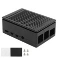 thumbnail image 2 of Protective case for Raspberry Pi 4B ABS shell Reserved all ports for HDMI USB A/V Black, 2 of 5