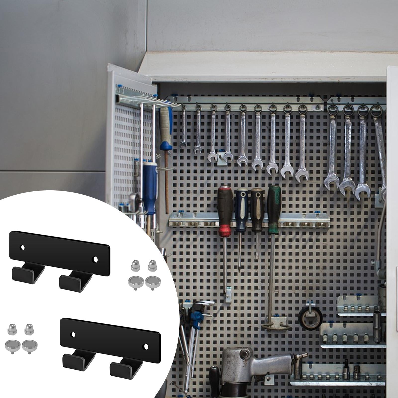 2 Pieces Storage Rack Magnetic Hooks Heavy Duty Steel Attachment for Workshop Drill Press Lathe Use