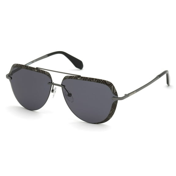 Adidas OR0018 Rimless Aviator Shiny Gumetal / Smoke Sunglasses