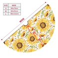 thumbnail image 2 of KLL 36" Christmas Tree Skirt Watercolor With Sunflowers Xmas Tree Skirts Mat for New Year Xmas Holiday Party Indoor Outdoor Home Decoration, 2 of 5