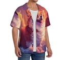 thumbnail image 4 of Cauagu Sunset Cloud Corgi Men's Short Sleeve Button Down Hawaiian Shirt for Men Bowling Shirts Casual Summer Beach Shirt,Large, 4 of 6
