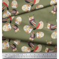 thumbnail image 2 of Soimoi Poly Georgette Fabric Bird & Owl Kids Decor Fabric Printed Yard 52 Inch Wide, 2 of 3