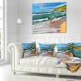 thumbnail image 3 of Designart Blue Sea with Warm Waves - Seascape Throw Pillow - 16x16, 3 of 5