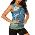 thumbnail image 2 of KLL Cracked Earth Head Tree Print Womens Tank Top Sleeveless Workout Tops Athletic Running Shirts Yoga Gym Clothes-Small, 2 of 7