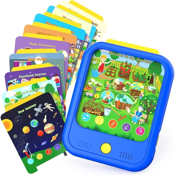 Tableta educativa de aprendizaje Qiaojoy para niños de 2 a 5 años con tarjetas