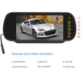 thumbnail image 4 of 7 Inch Car LCD Mirror Monitor Parking Screen 2 AV Input Auto Display Assist for Rear View Reversing Camera,1 x monitor,Black, 4 of 5