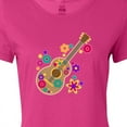 thumbnail image 4 of Inktastic Acoustic Guitar with Colorful Flowers Women's T-Shirt, 4 of 5