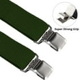 thumbnail image 2 of Buyless Fashion Heavy Duty Textured 2 Pack Suspenders for Men - 48" Adjustable Straps 1 1/2" - Y Shape - 5148-2-Olive, 2 of 7