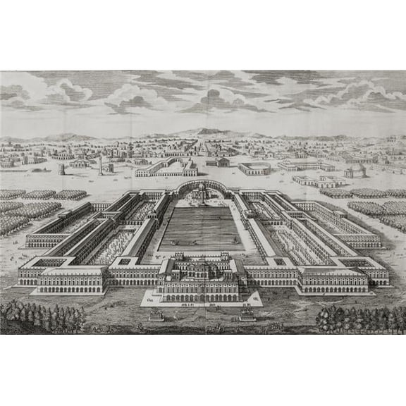 Golden Palace Of The Emperor Nero . 18Th Century Print Engraved By J. Blundell. Poster Print