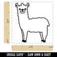 thumbnail image 2 of Lovely Llama Alpaca Self-Inking Rubber Stamp Ink Stamper - Sky Blue Ink - Small 1 Inch, 2 of 7