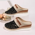 thumbnail image 5 of Samdudou Casual Shoes for Women Closed Toe Slip On Mules Intricate Crochet Mesh Upper with Buckle Strap Espadrille Sole Outdoor Walking Footwear Summer Getaways, 5 of 9