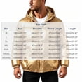 thumbnail image 5 of Men's Hooded Puffer Jacket Full Zip Quilted Puffer Winter Coat Warm Outerwear with Multi Pocket,Windproof Comfy Daily Wear,Gold,3XL, 5 of 5