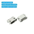 thumbnail image 4 of Uxcell Silver Tone Micro USB Type B Connector 5Pins Female Plug Socket 90 Degree 10 Pack, 4 of 6