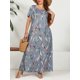 thumbnail image 3 of 2024 Spring/Summer Women's New Fashion Short Sleeve plus size Printed Feather Large Size Dress, 3 of 5