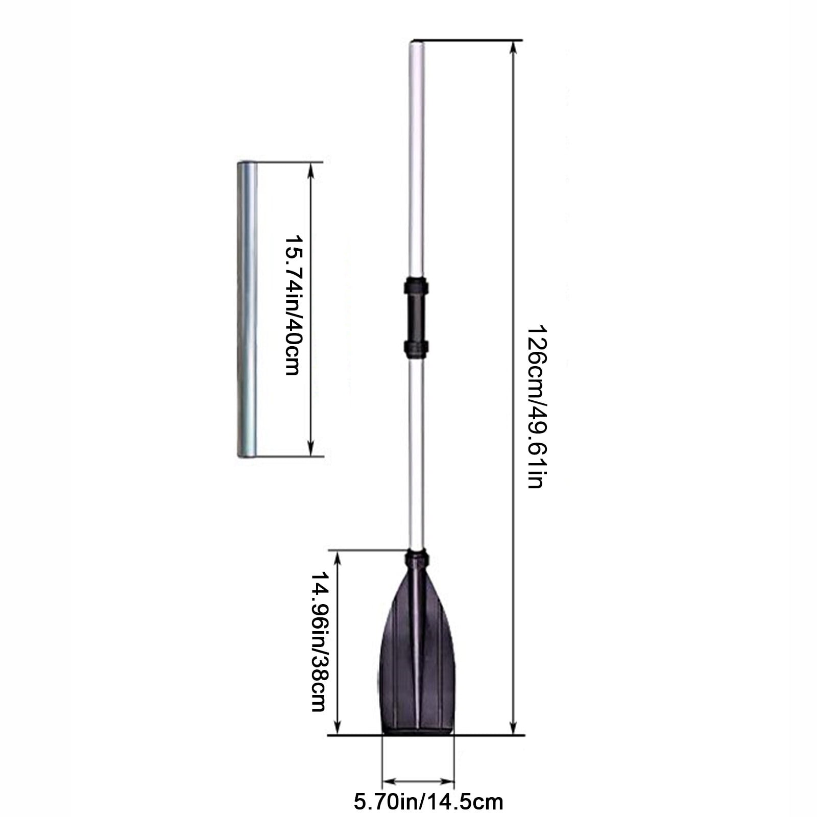 Oalirro 2pc Heavy-Duty Kayak Paddle for Inflatable Fishing Boats, Adjustable Foldable Canoe Oar with Grip, 49in Reinforced Hand Cranked Paddle for Sports & Rowing