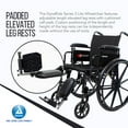 thumbnail image 3 of Dynarex DynaRide Series 4 X-Lite Wheelchair with Elevated Leg Rest, Black Nylon Upholstery, Weight Capacity of 300 Pounds, Black Frame, 1 DynaRide Series 4 X-Lite Wheelchair with Elevated Leg Rest, 3 of 7