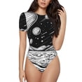 thumbnail image 1 of Balery Cosmic Landscape Celestial Art Body de cuello redondo de manga corta para mujer Tops de manga corta Tops básicos-Medium, 1 of 7