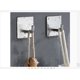 thumbnail image 4 of Ganchos adhesivos resistentes para colgar en la puerta de la pared, armario de acero inoxidable, ganchos para ropa, soportes autoadhesivos para colgar, cocina, baño, hogar, paquete de 4 brillar Hogar, 4 of 5