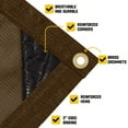 thumbnail image 3 of Core Tarps 60% Brown Shade Cloth with Grommets - 40 X 60 FT Heavy Duty Mesh Tarp - Sun Shade Cloth for Garden Vegetables Plants Greenhouse Outdoors Backyard Fences Dump Trucks Patio Mesh Shade Tarp, 3 of 8