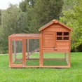 thumbnail image 2 of Pefilos 47" Large Bunny Hutch Hen House 2 Story Rabbit Cage, Guinea Pig Cages, Orange, 2 of 8