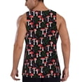 thumbnail image 3 of Easygdp Red Mushrooms Men's Tank Top, Sleeveless Muscle T Shirts, Breathable, Quick-Dry, Loose for Gym, Running, Fitness - 4X-Large, 3 of 9