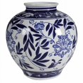 thumbnail image 1 of Benzara BM145577 Gorgeous Pot Shaped Vase, White & Blue, 1 of 1