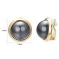 thumbnail image 4 of Yoursfs Grey Pearl Large Clip on Earrings for Women Non Pierced Ears 18K Gold Plated Hypoallergenic Elegant Fake Pearl Earring Fashion Jewelry Gifts, 4 of 7